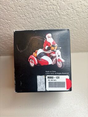 Harley-Davidson Red White Black Santa with Sidecar Ornament